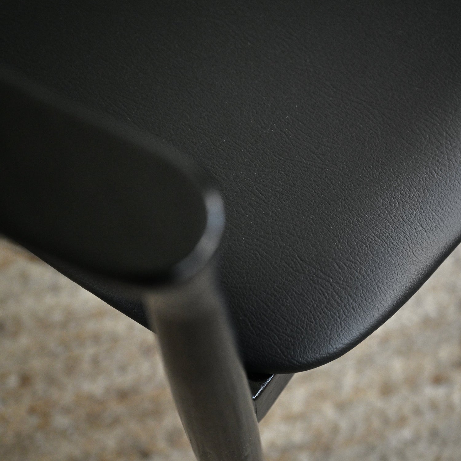 Kennedy Dining Chair With Black Frame and Seat