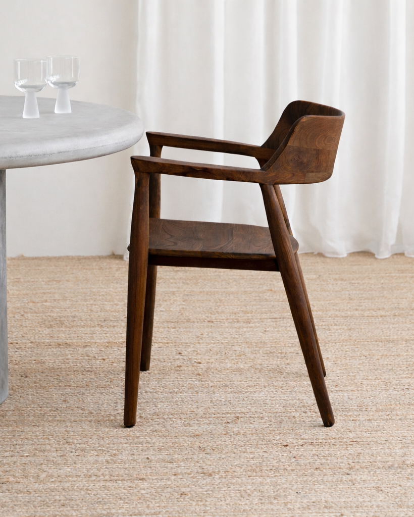 Hiro Dining Chair - Dark Teak