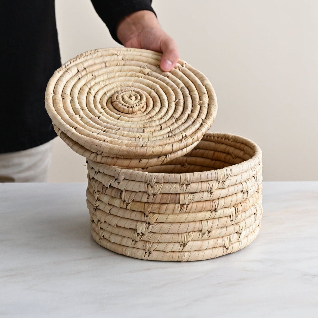 Date Leaf Basket - Set of 2 2