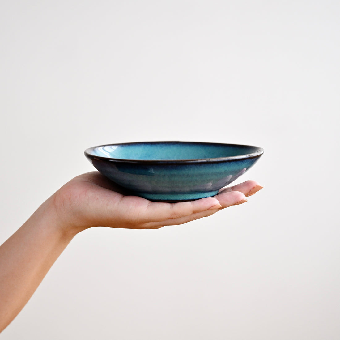 Glossy Byzantine Blue Side Dish Bowl