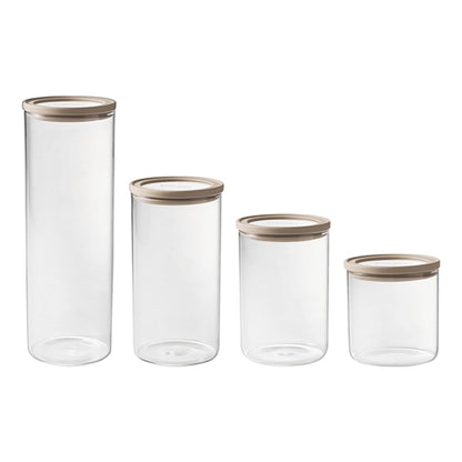 Store Round Canisters Almond - Set of 4