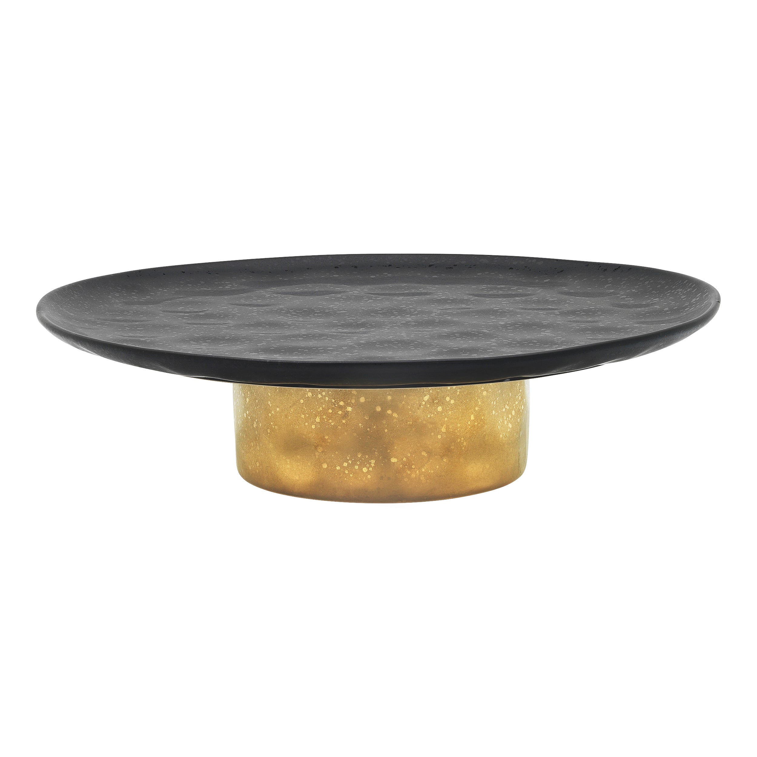 Speckle Footed Cake Stand - Ebony Gold Foot