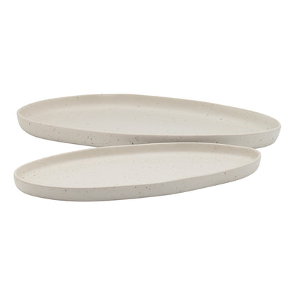 Domus Oval Platters Ecru (Set of 2)