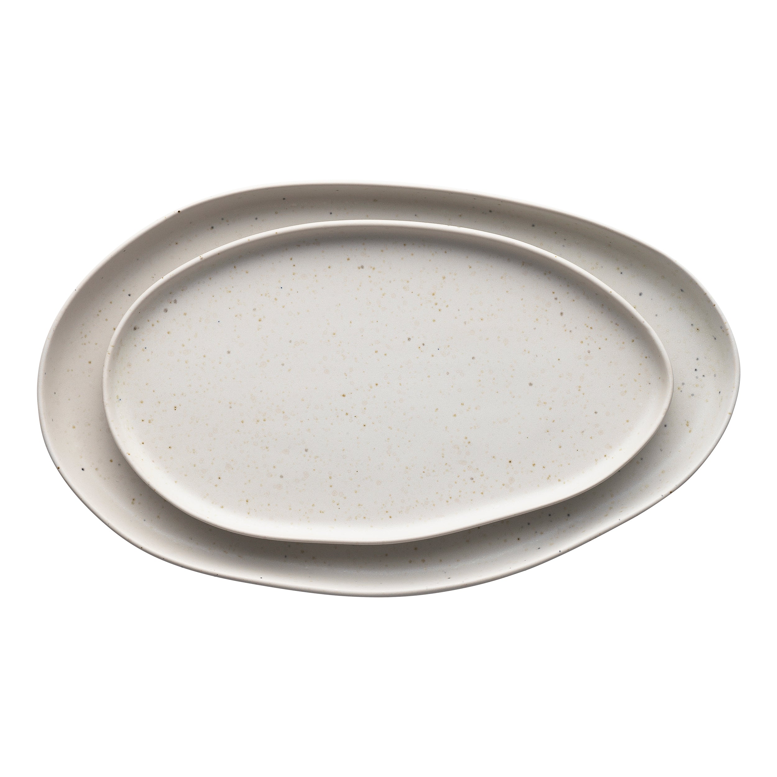 Domus Oval Platters Ecru (Set of 2)