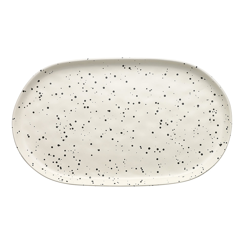 Speckle Polka Oval Serving Platter