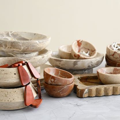 Earth Red Marble Round Bowl - 9cm 4