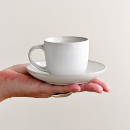 Element Espresso Cup and Saucer Set - Blanc