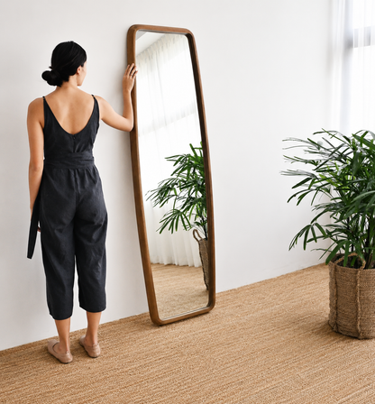 Exotic Wood Mirror - Natural - 60cm x 200cm