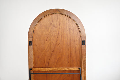 Wooden archway with a white background