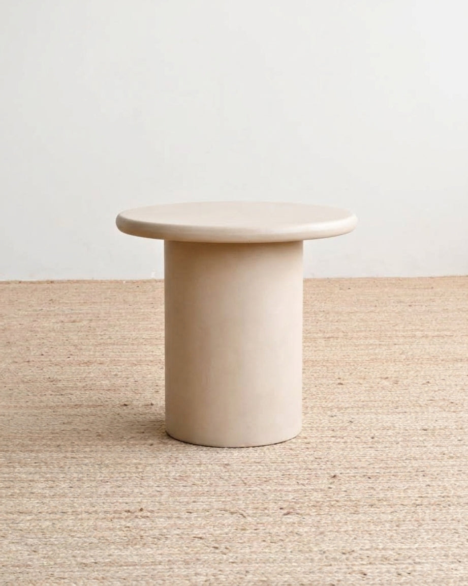 Lipari Concrete Side Table - Beige
