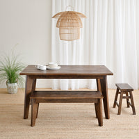 Gili dining table and bench bundle Cinnamon