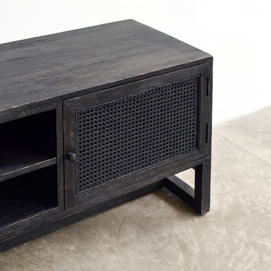 Gili TV Console 180cm - Rustic Black