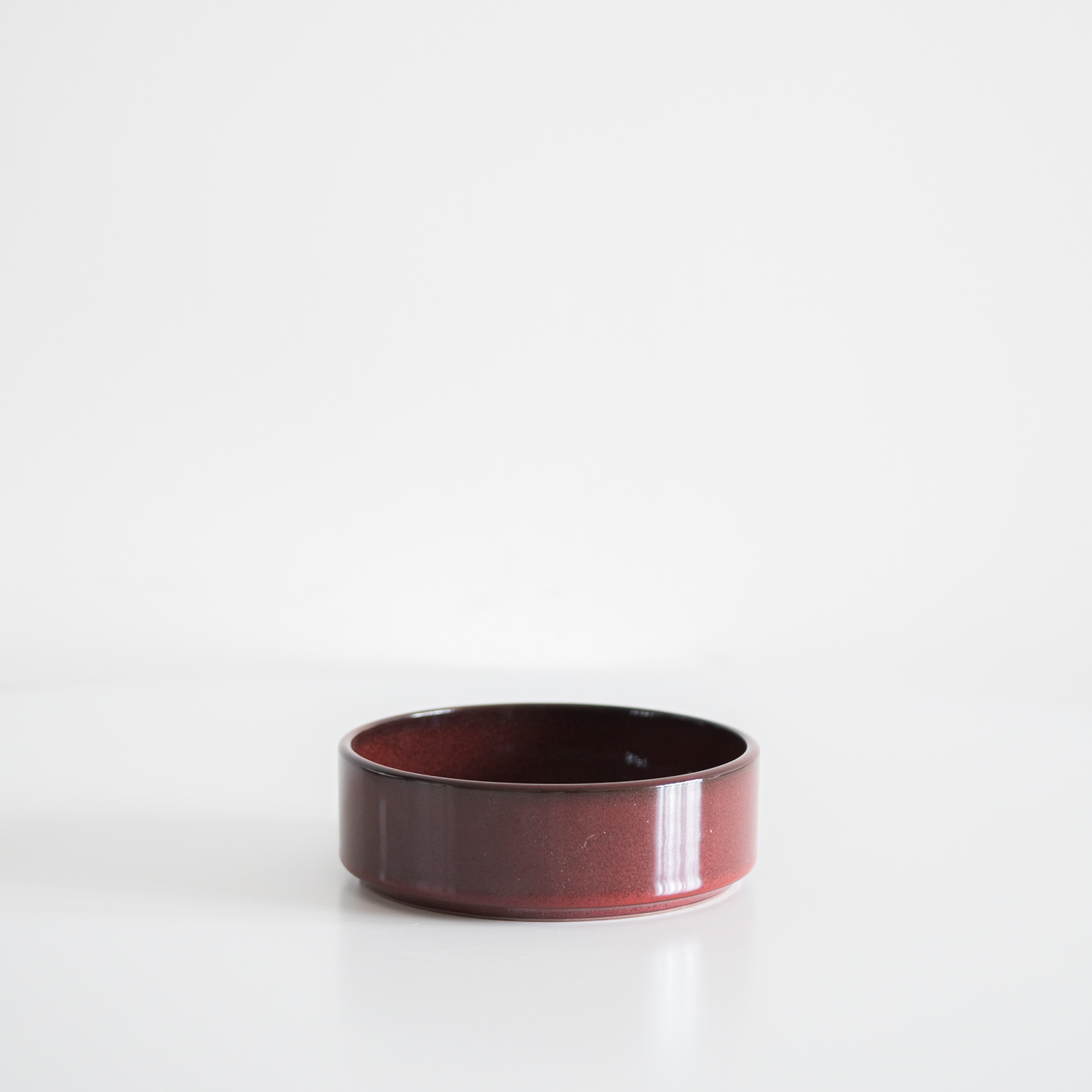 Glossy Garnet Red Straight Edge