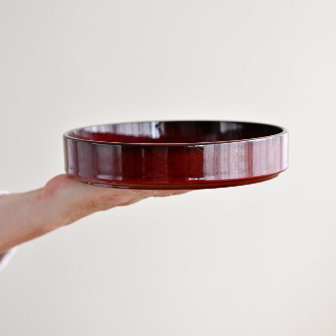 Glossy Garnet Red Straight Edge