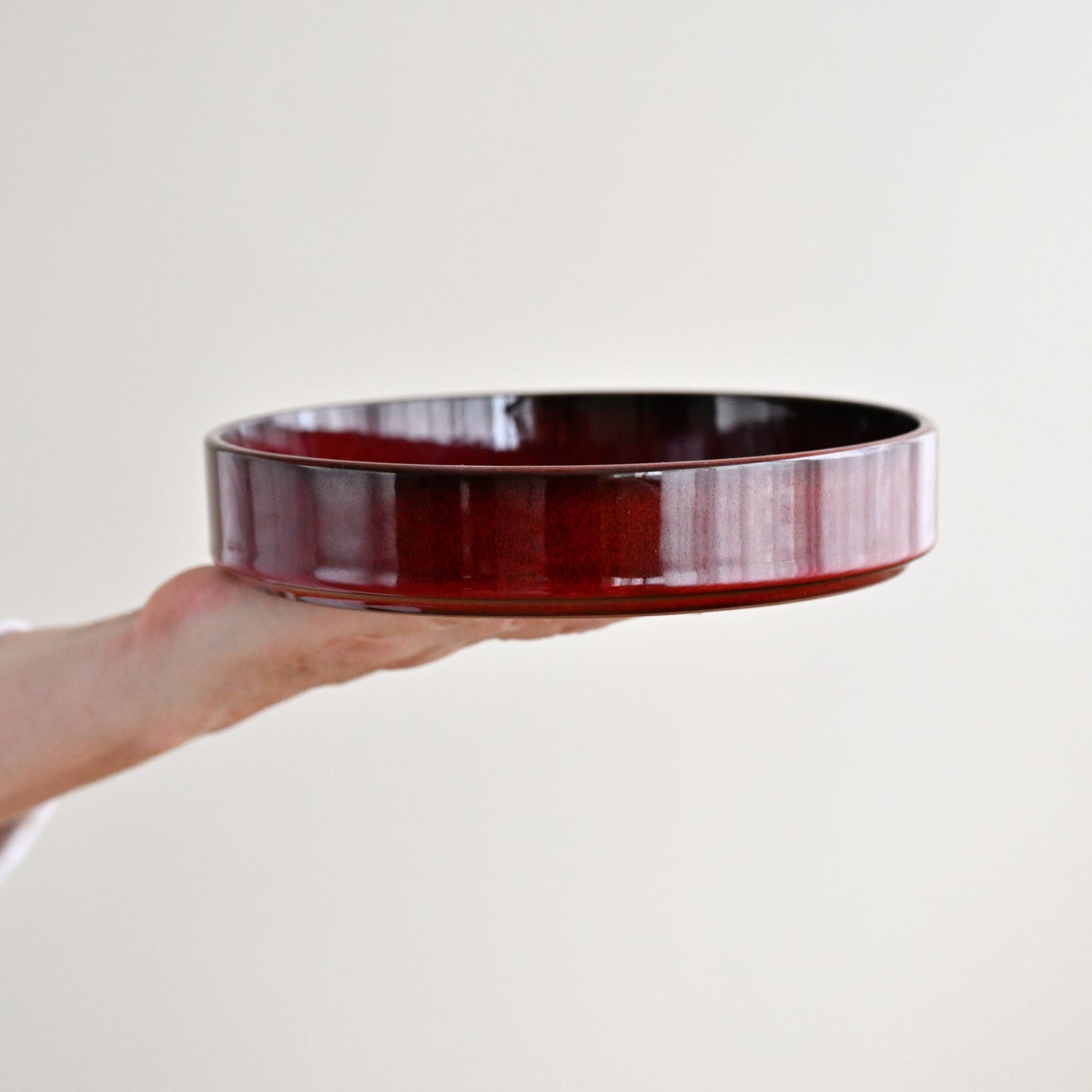 Glossy Garnet Red Straight Edge