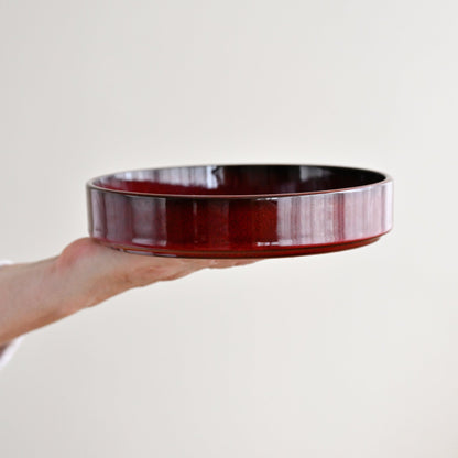 Glossy Garnet Red Straight Edge