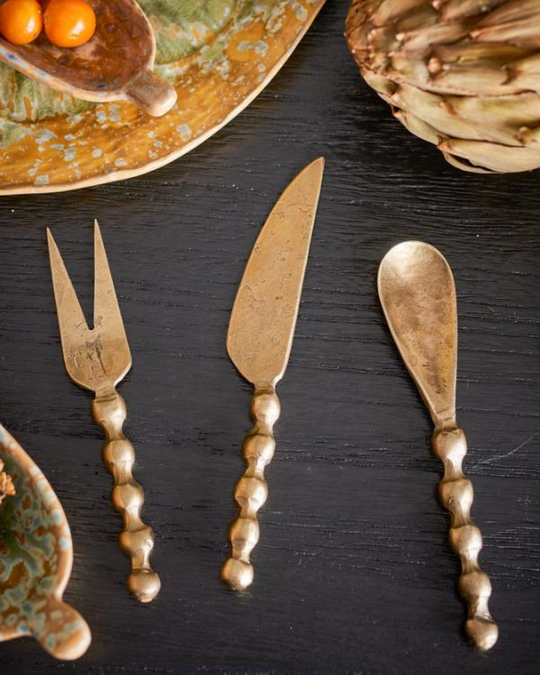 Haolin Cheese Utensils Brass -Set of 3