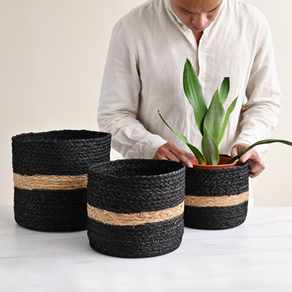 Harvest Cylinder Basket - Black