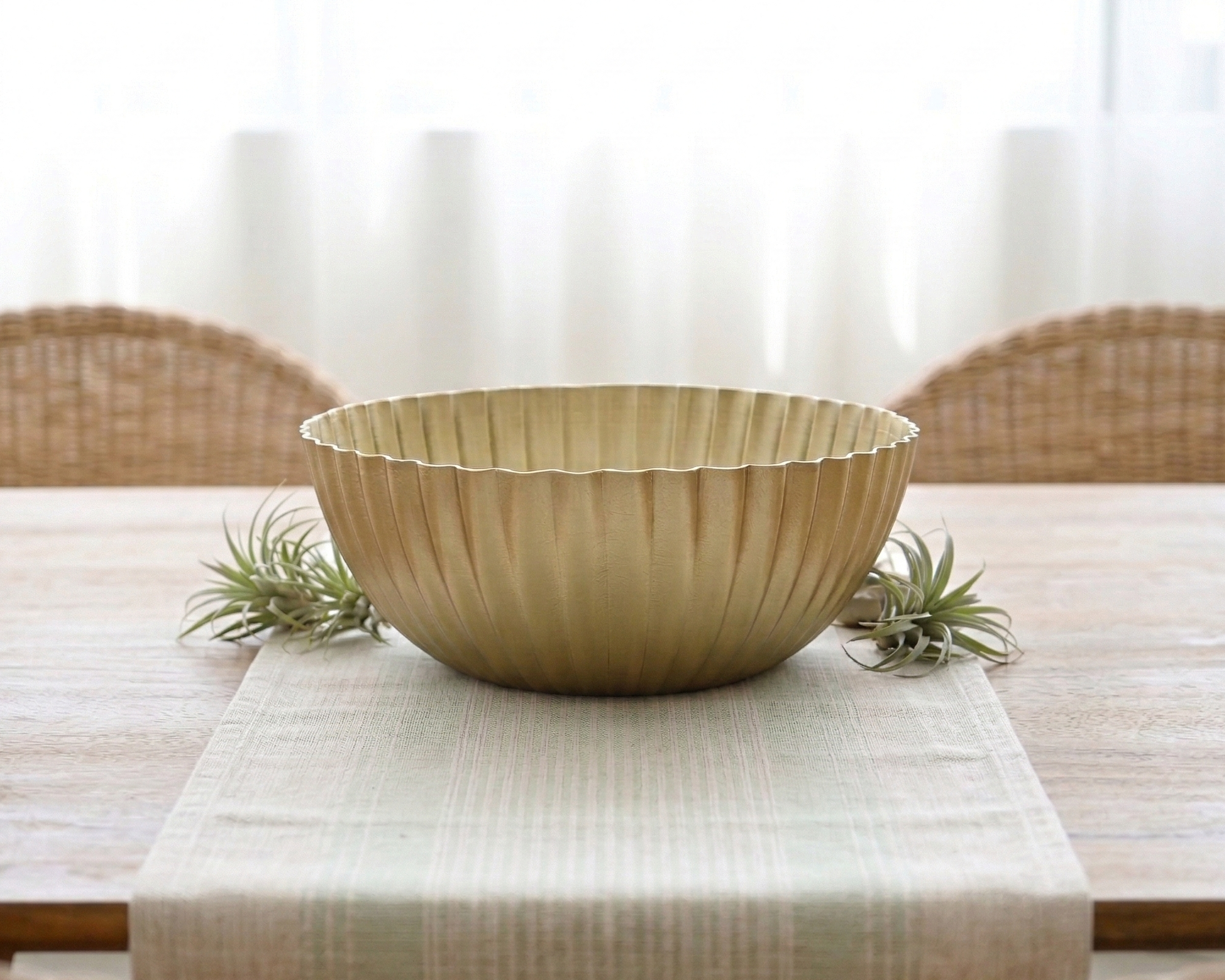 Ingot Fluted Bowl 22cm - Gold