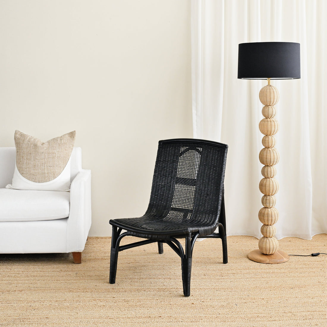 Jaimie Rattan Standing Lamp 1