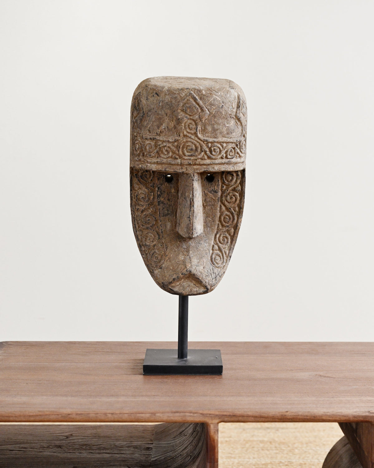 KR Curated Antique Mask on Stand