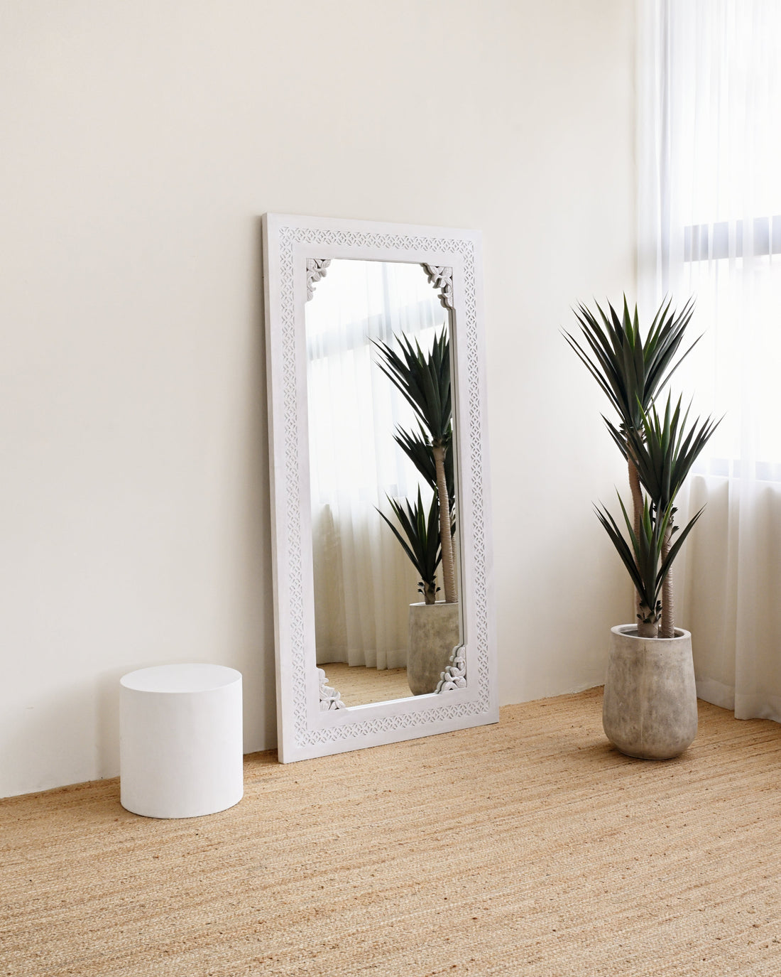 Ketok Standing Mirror - White Wash 200cm x 100cm