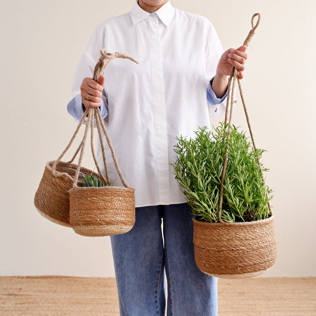 Khulna Hanging Planters - Set of 3 8