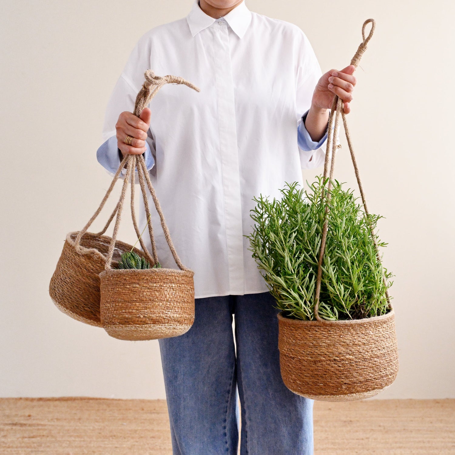 Khulna Hanging Planters - Set of 3 8