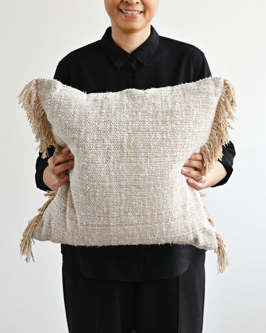 Kimaya Ivory Cushion Cover - 45cm x 45cm
