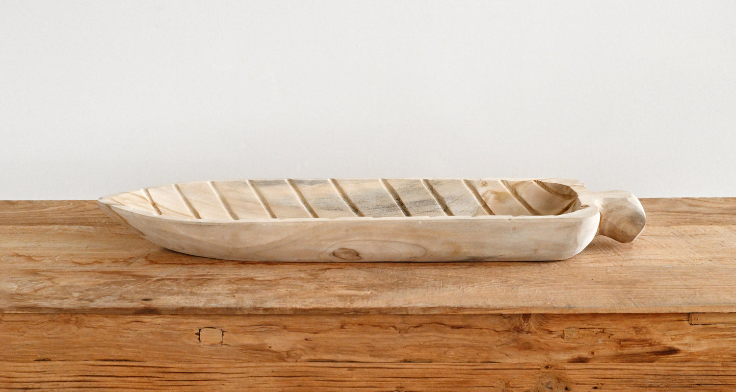 Leaf Teak Wood Deco 1