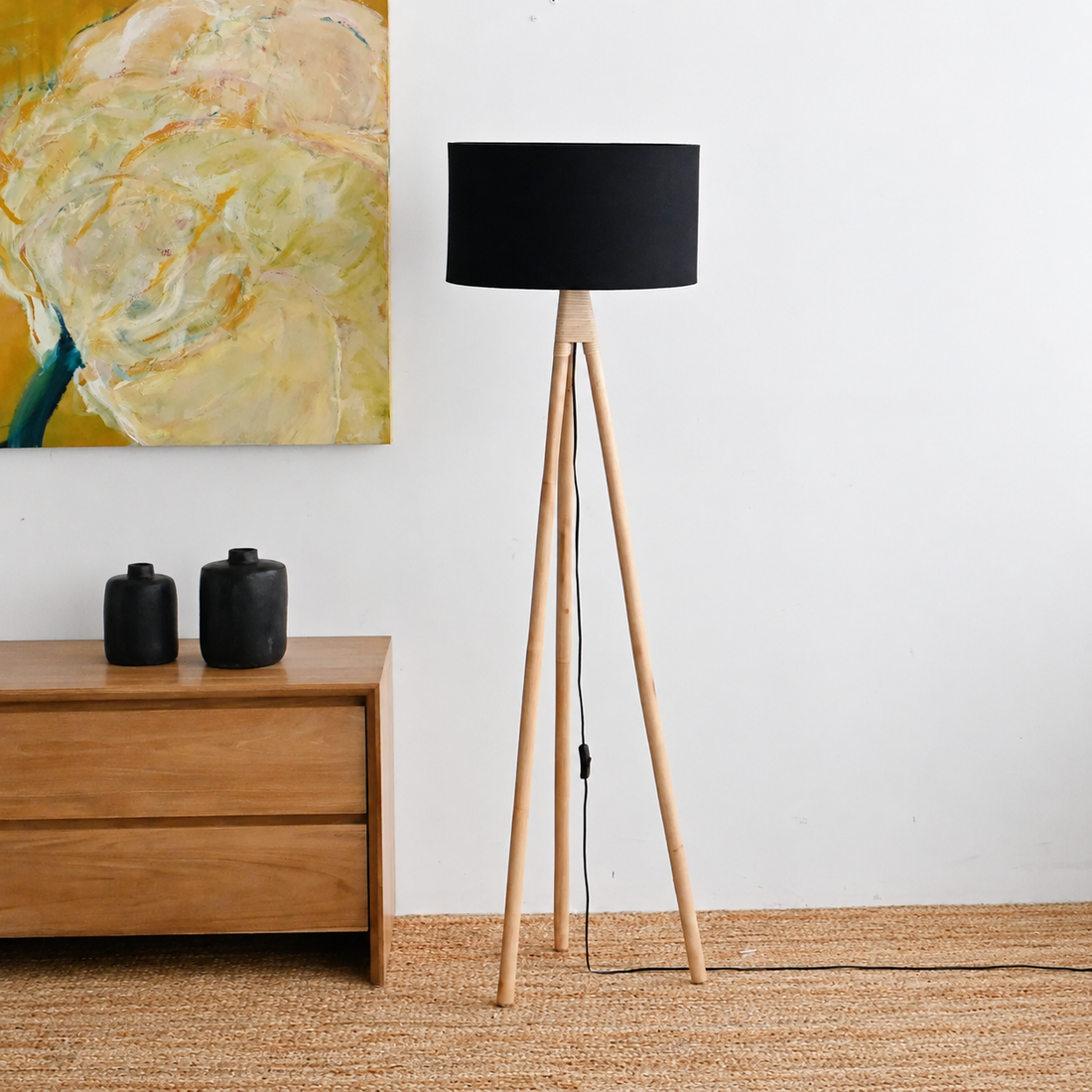 Lime Standing Lamp - Natural