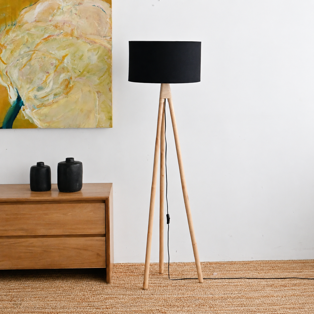 Lime Standing Lamp - Natural