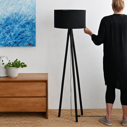 Lime Standing Lamp - Black