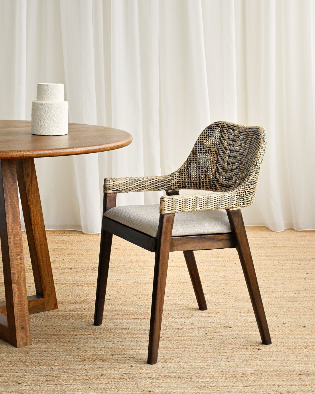 Maluku Mindi Dining Chair - Black Shadow