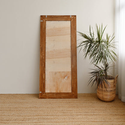 Manado Brown Washed Carved Mirror - 80cm x 180cm 6