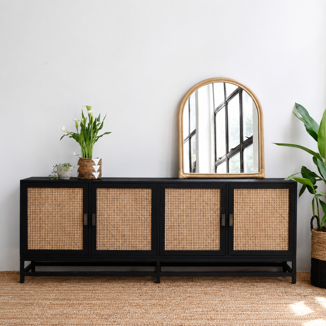 Molly 4 Door Sideboard - Black