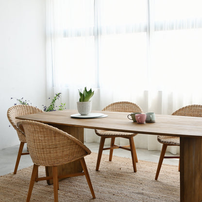 Molly Dining Table in Natural - L240cm