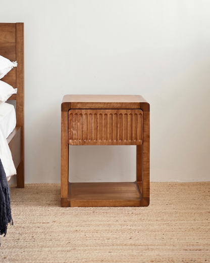Gaia Bedside Table - Tallow