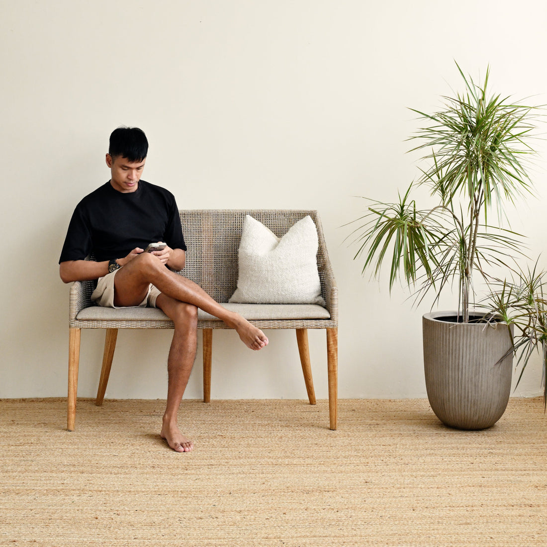 Nashville 2 Seater - White Wash