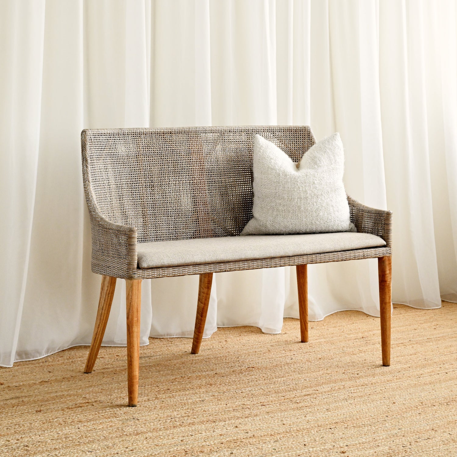 Nashville 2 Seater - White Wash 4