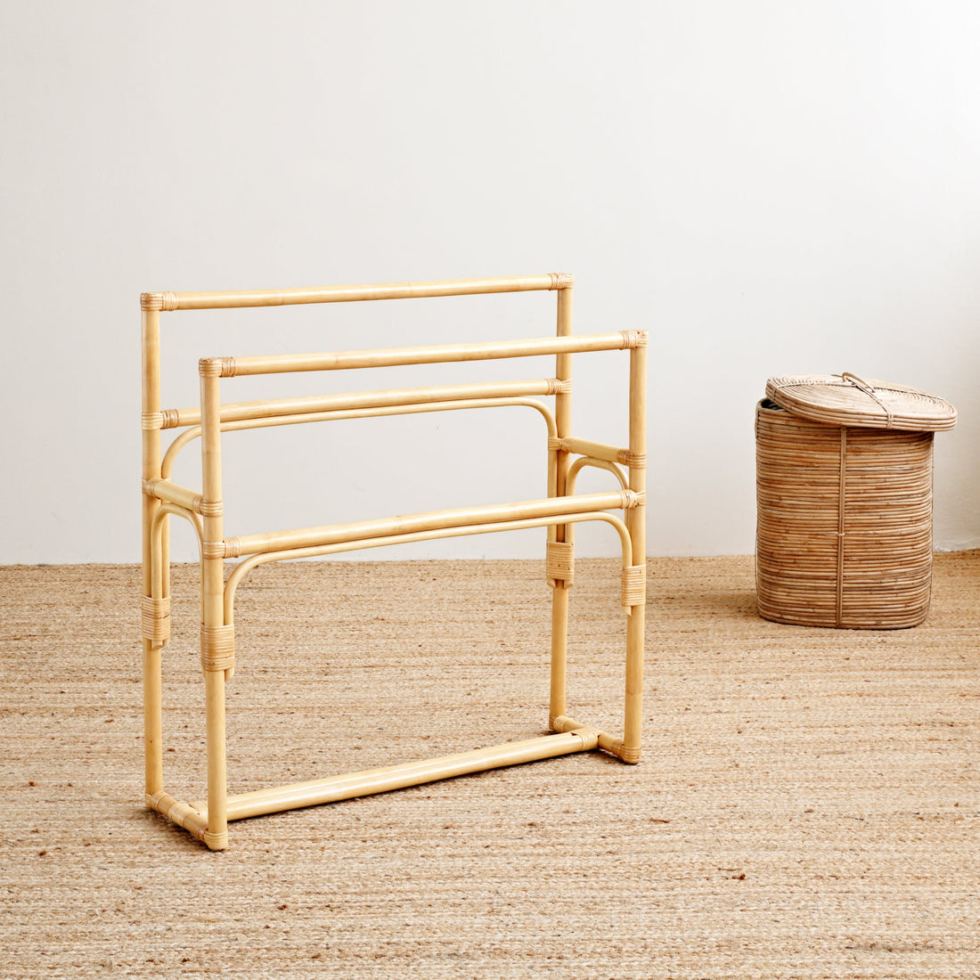 Natural Rattan Towel Hanger 2