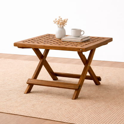 Natural Teak Square Coffee Table