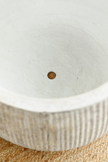 Nerja Concrete Planter - Oyster