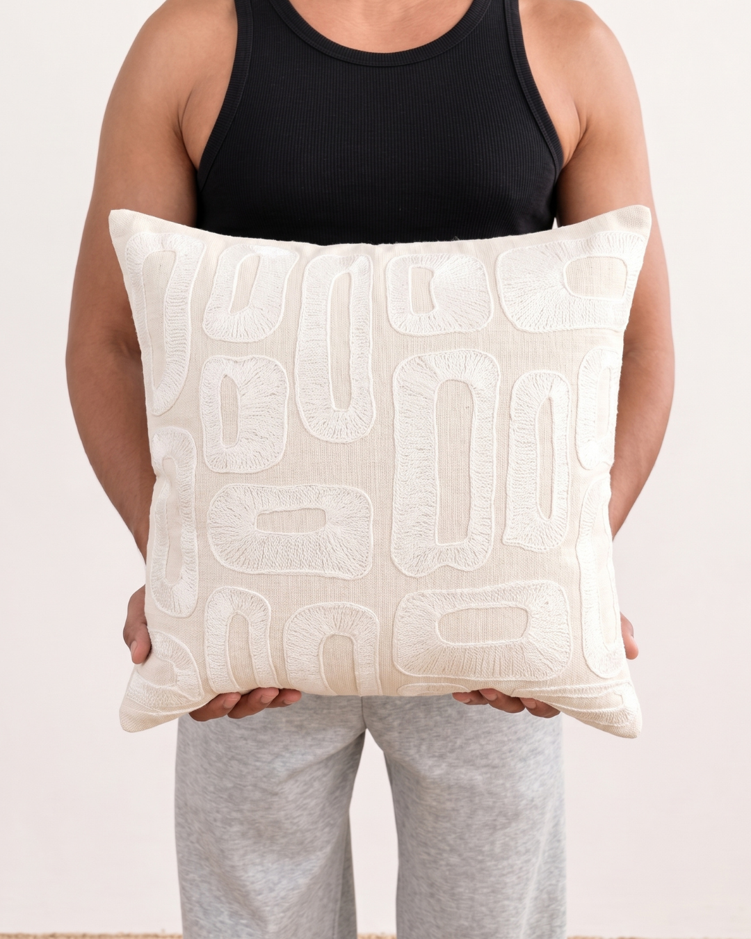 Nomad Pebble Cushion Cover - White