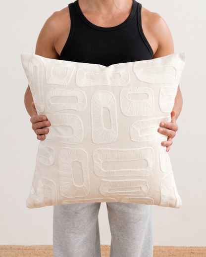 Nomad Pebble Cushion Cover - White
