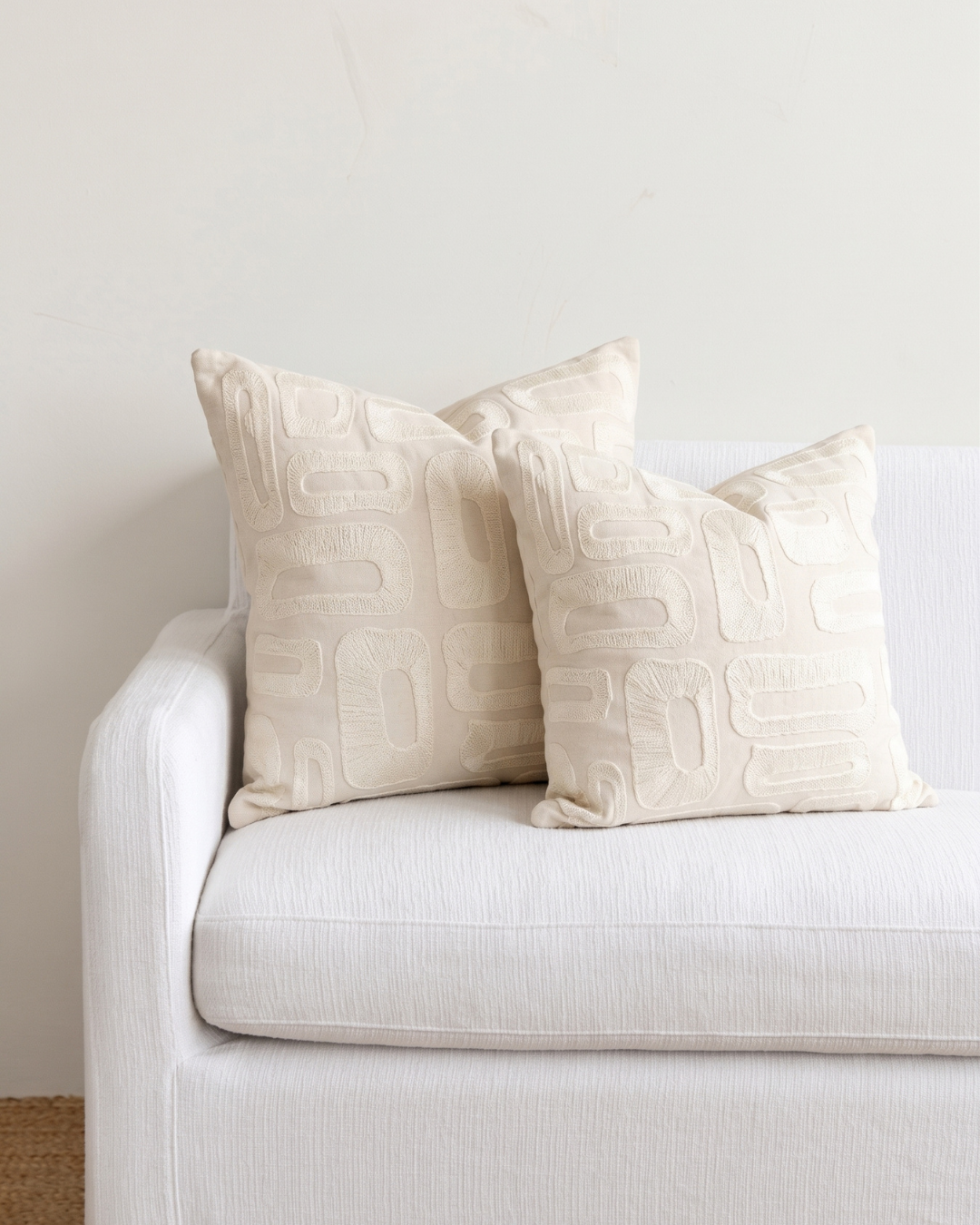 Nomad Pebble Cushion Cover - White