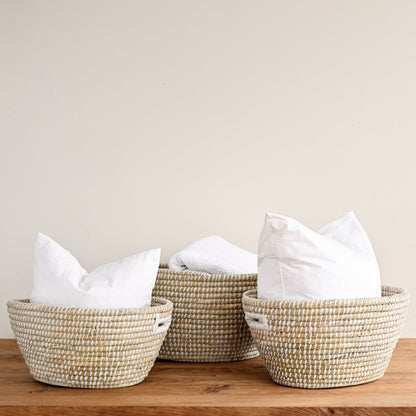 Oval Palm Leaf Basket