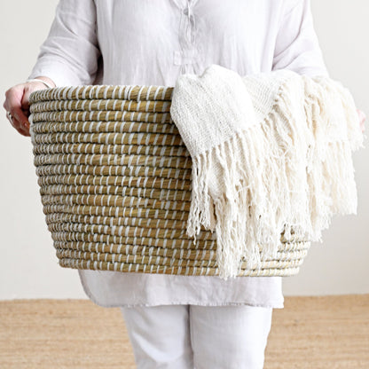 Oval Palm Leaf Basket 9