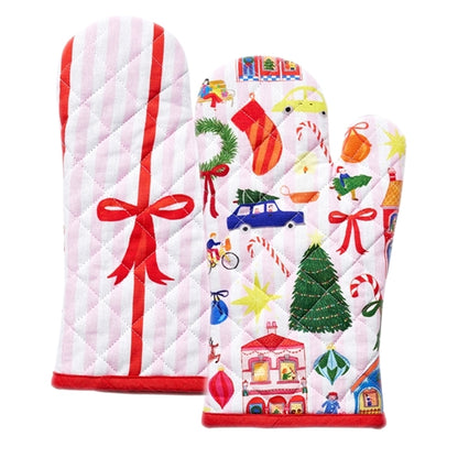 Night Before Oven Mitts - Set of 2