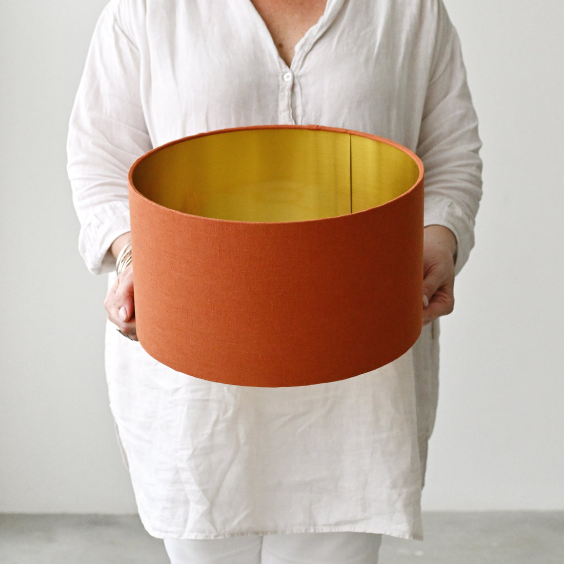 Paprika Linen Lampshade 1